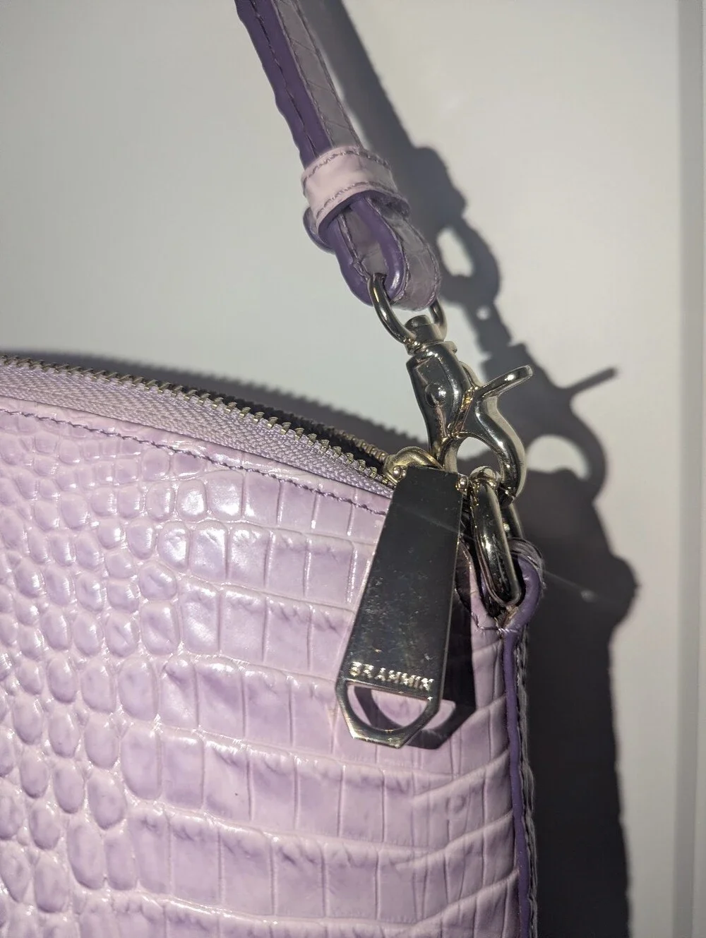 BRAHMIN DUXBURY SATCHEL LAVENDER